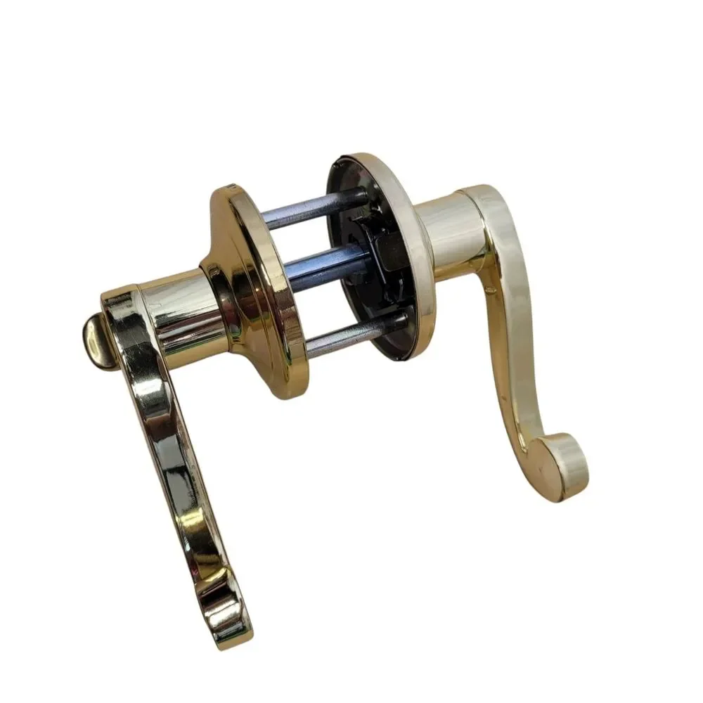 Kwikset Lido 730LL3CP Privacy Lever Interior Door Lever Lock Set Polished Brass - Picture 4 of 12